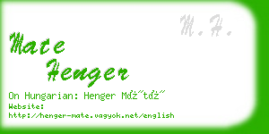 mate henger business card